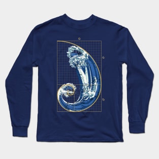 Fibonacci Wave Hokusai Long Sleeve T-Shirt